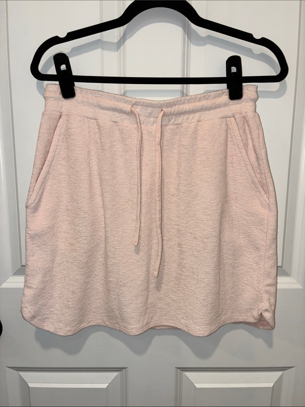 Cynthia Rowley Pink Terry Cloth Drawstring Skirt Casual Resort Coverup Small